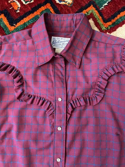 Vintage 1970s Rockmount Ranch Wear Western Prairie Blouse
