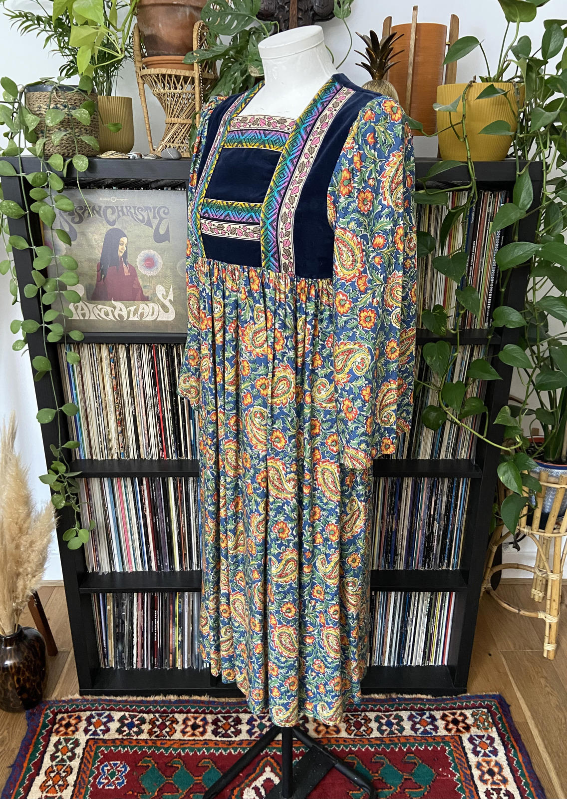 Vintage 1970s Rare Pret A Porter Afghan Dress