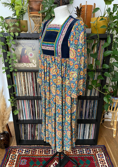 Vintage 1970s Rare Pret A Porter Afghan Dress