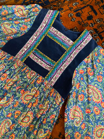 Vintage 1970s Rare Pret A Porter Afghan Dress