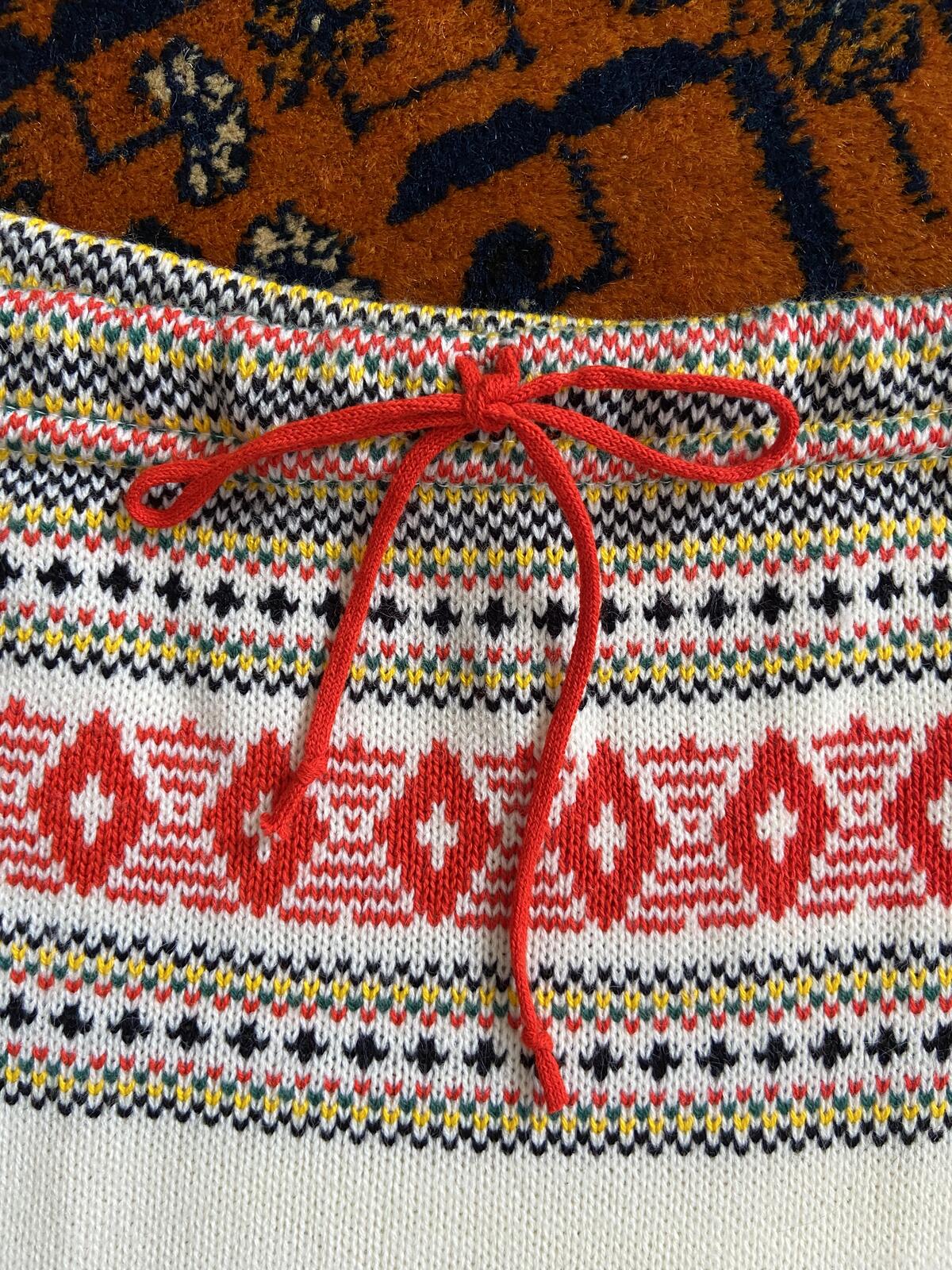 Vintage 1970s Cream Folk Jumper