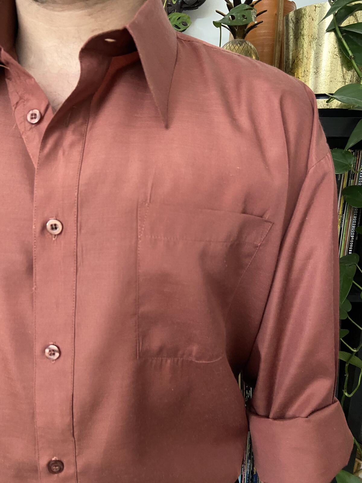 Vintage 1970s XXL Terracotta Shirt