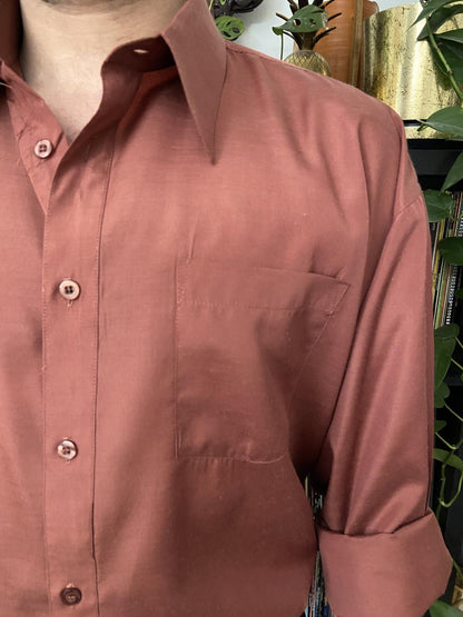 Vintage 1970s XXL Terracotta Shirt