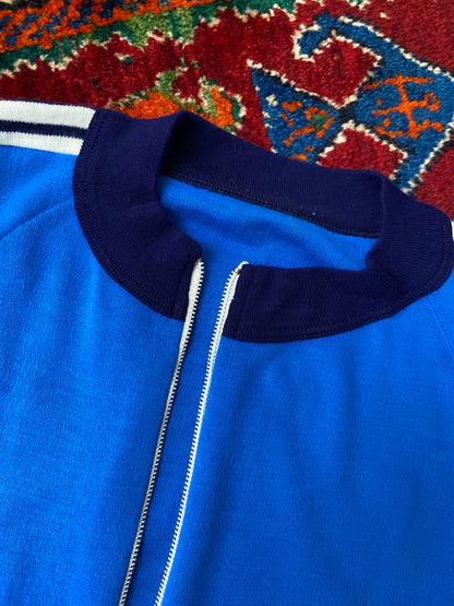 Vintage 1970s Blue Roundneck Track Top