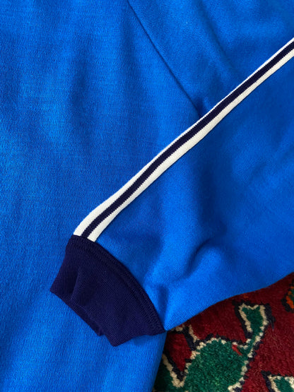 Vintage 1970s Blue Roundneck Track Top