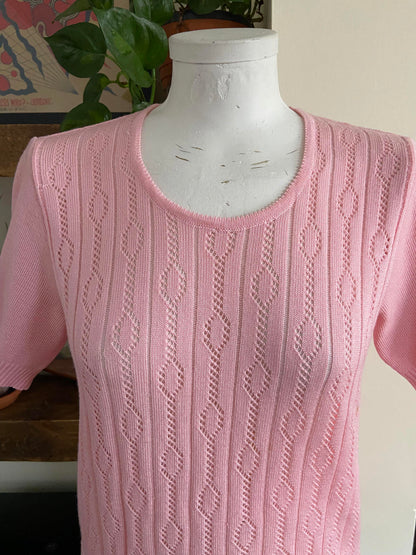 Vintage 1980s Pale Pink Top