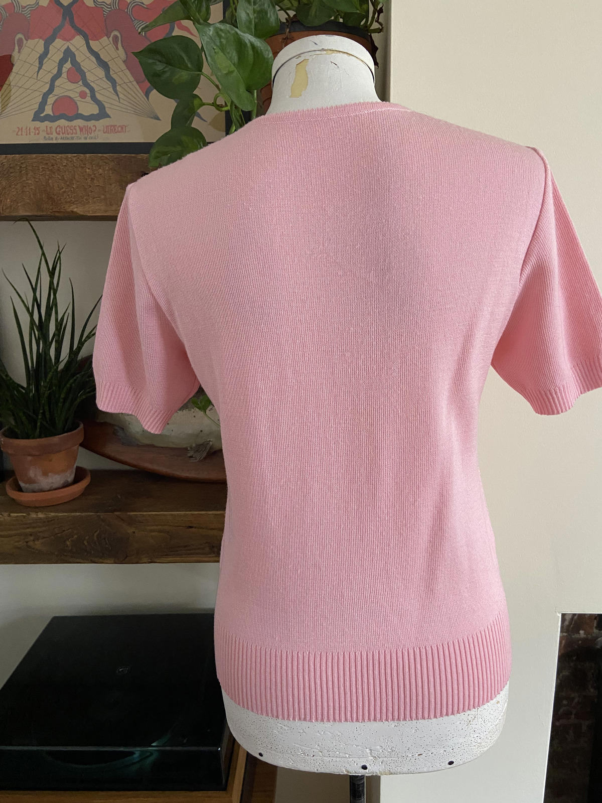 Vintage 1980s Pale Pink Top