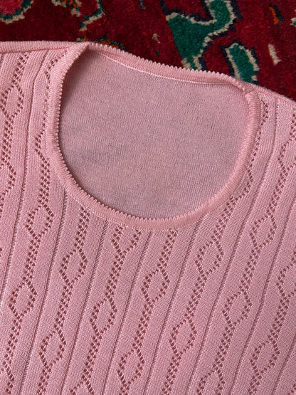 Vintage 1980s Pale Pink Top