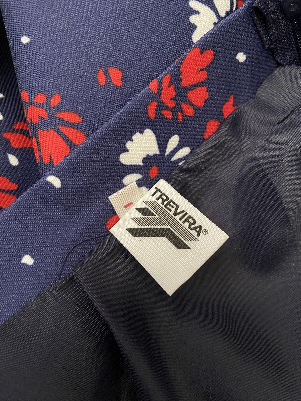 Vintage 1970s Navy Floral A-Line Skirt