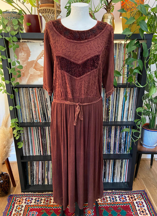 Vintage Brown Hippy Dress