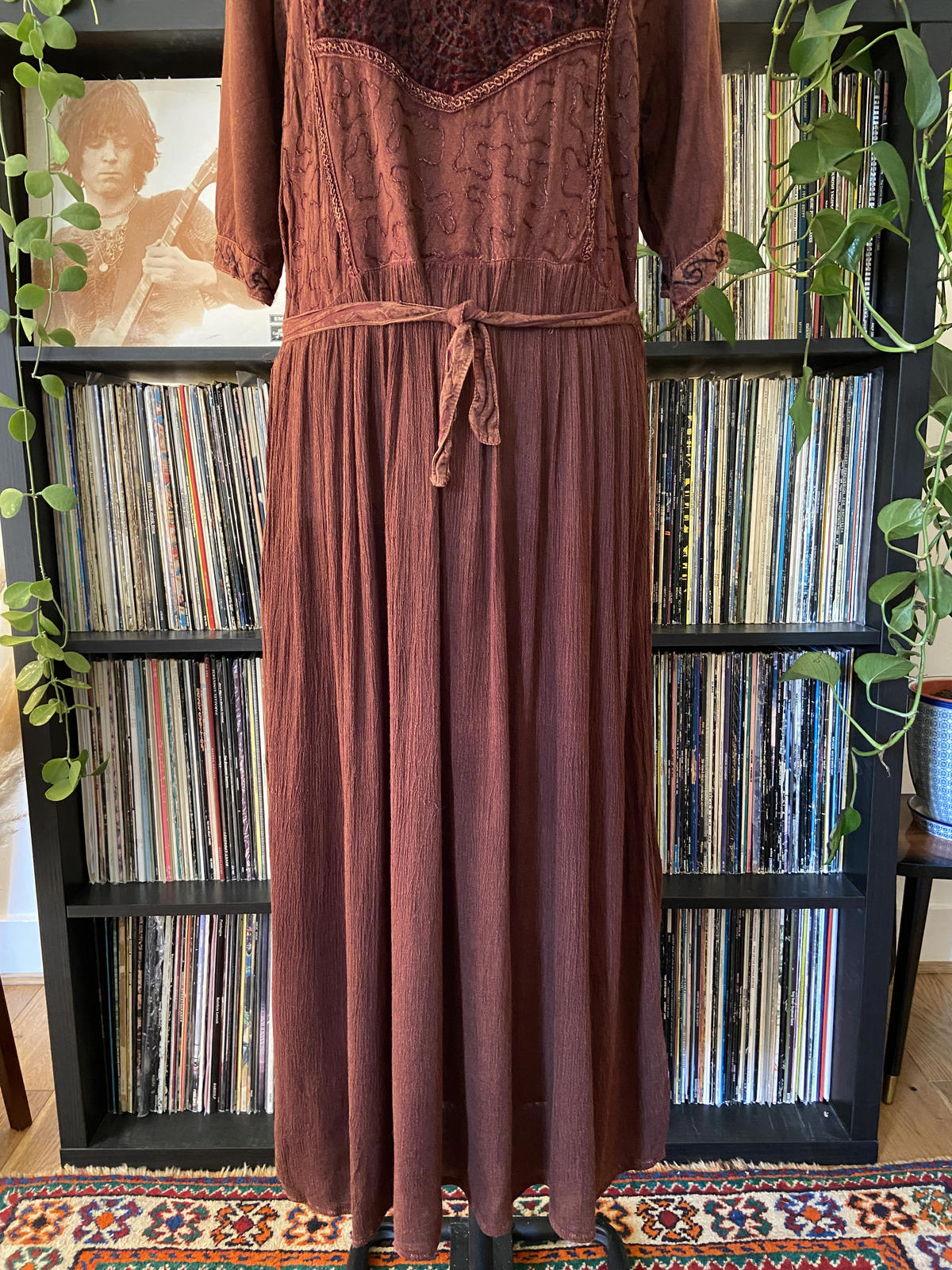 Vintage Brown Hippy Dress