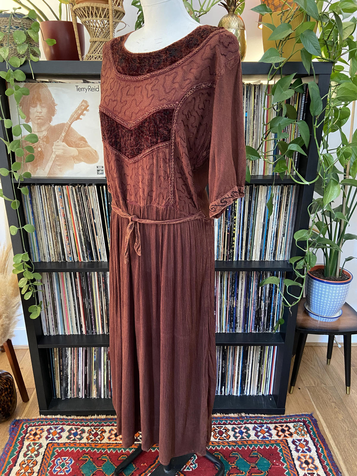 Vintage Brown Hippy Dress