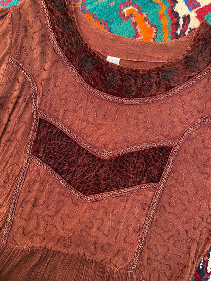 Vintage Brown Hippy Dress