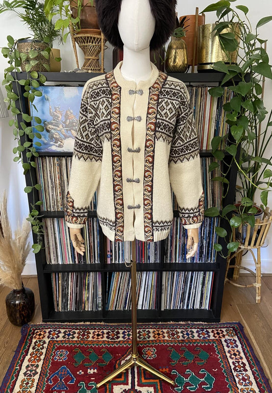 Vintage Cream Nordstrikk Norwegian Cardigan