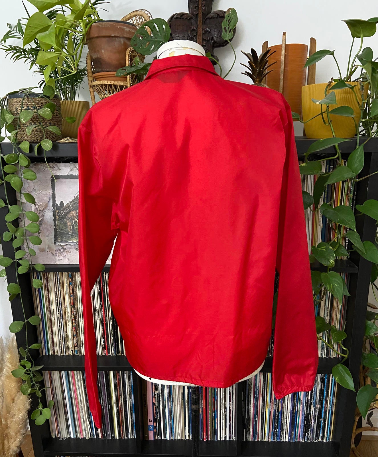 Vintage 1970s Red Agriculture Windbreaker Jacket