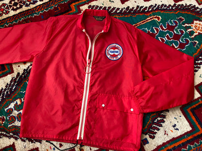 Vintage 1970s Red Agriculture Windbreaker Jacket