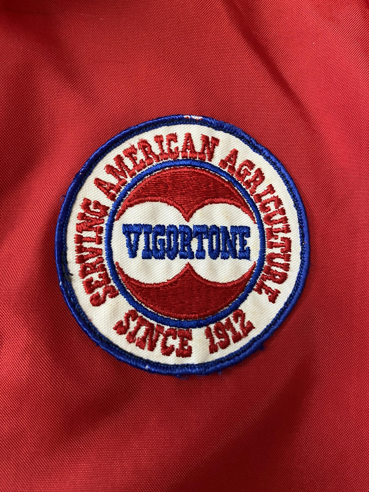 Vintage 1970s Red Agriculture Windbreaker Jacket