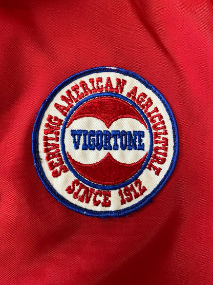 Vintage 1970s Red Agriculture Windbreaker Jacket