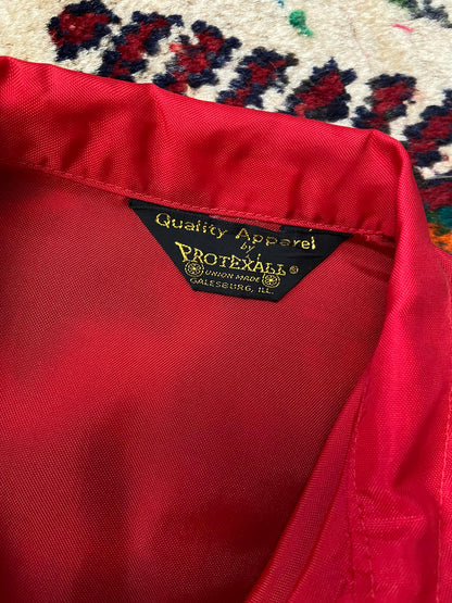 Vintage 1970s Red Agriculture Windbreaker Jacket