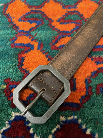 Vintage Hexagonal Buckle Belt
