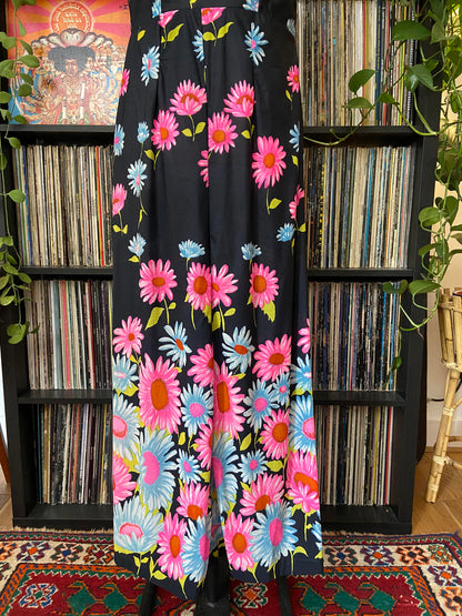 Vintage 1970s Homemade Floral Maxi Dress