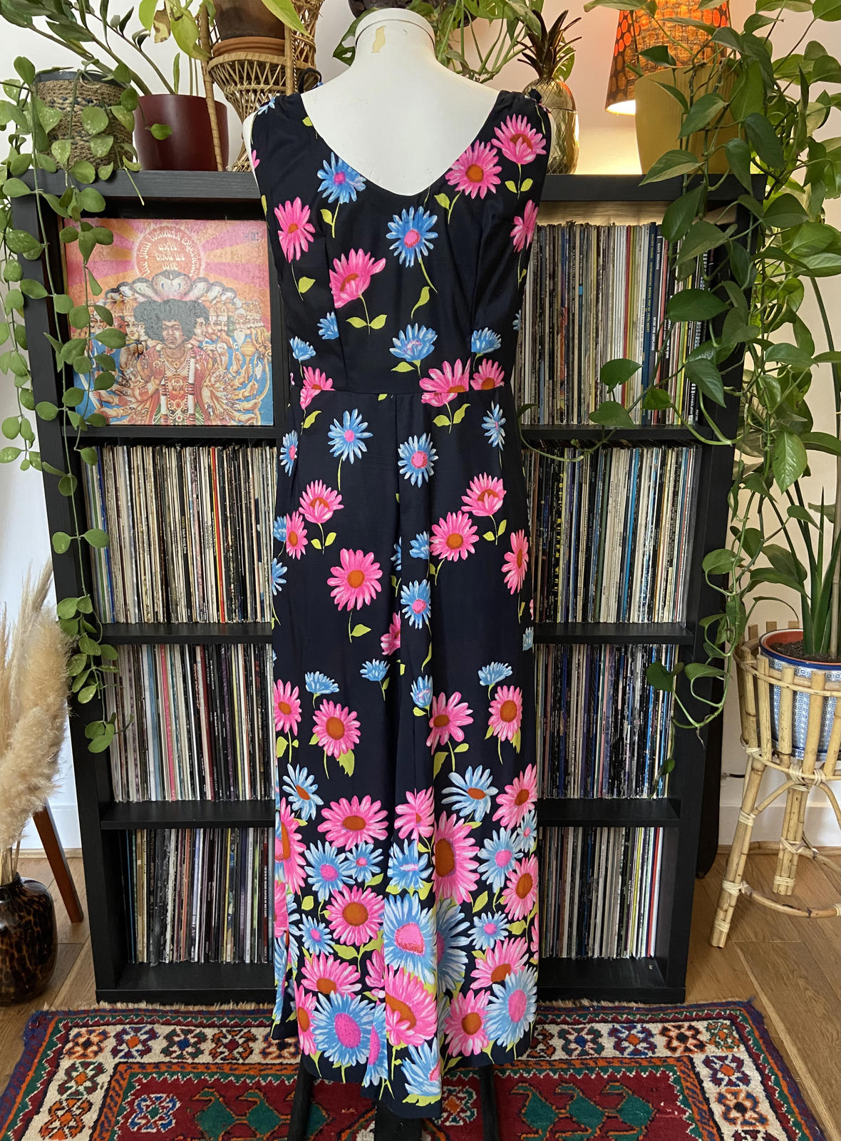 Vintage 1970s Homemade Floral Maxi Dress