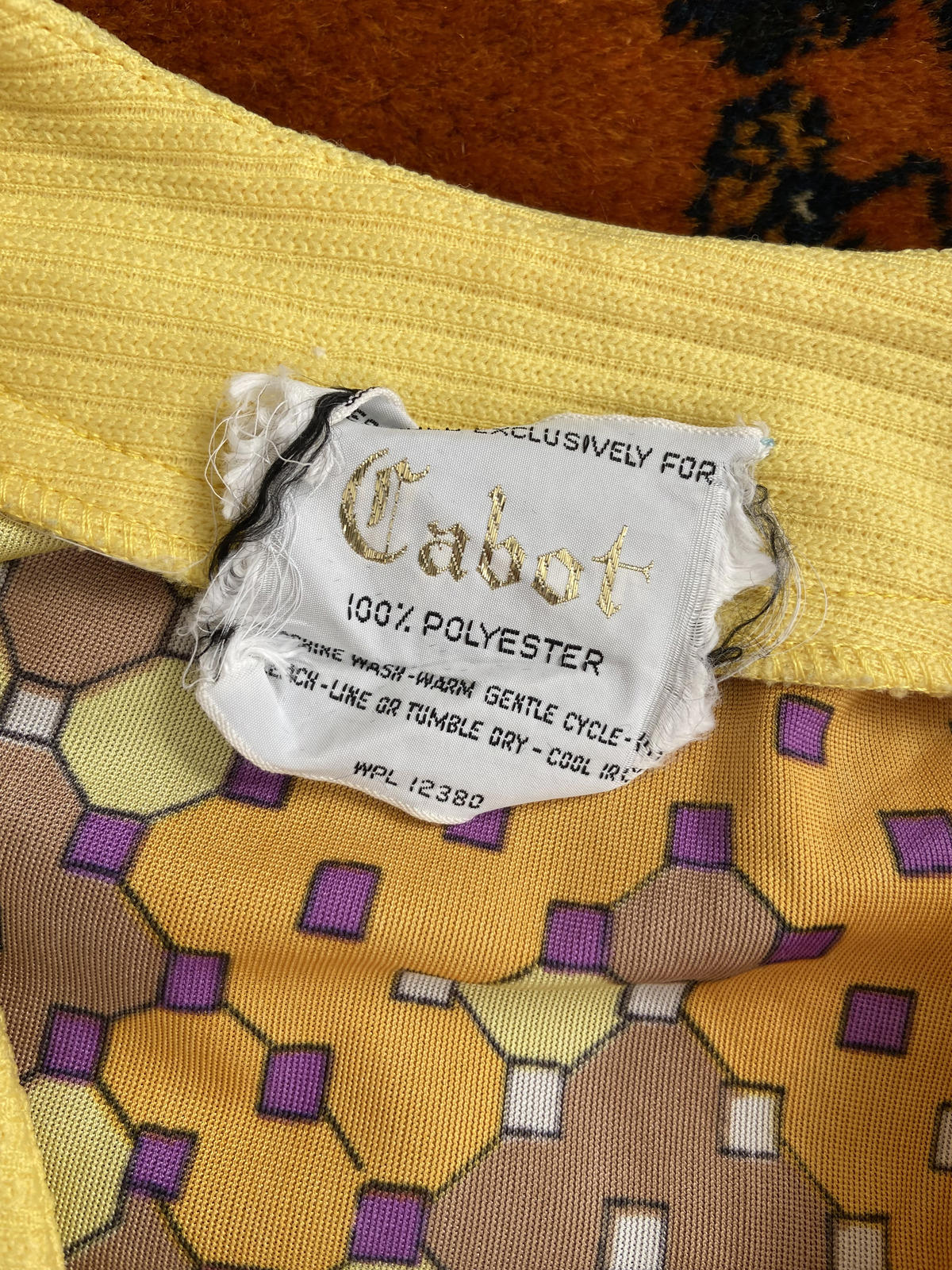 Vintage 1960s Yellow Retro Cardigan