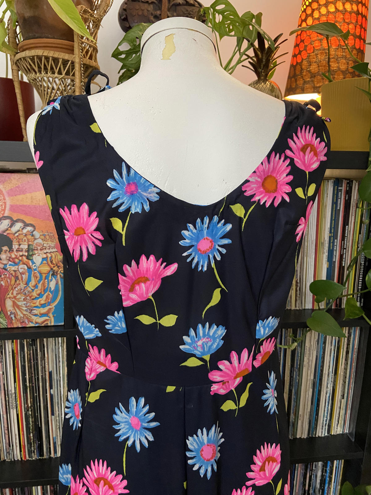 Vintage 1970s Homemade Floral Maxi Dress
