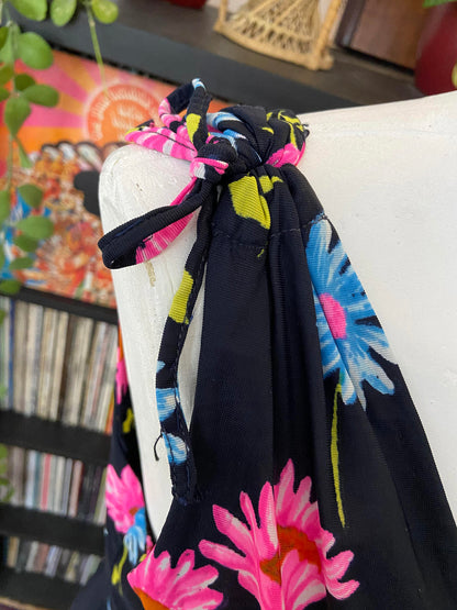 Vintage 1970s Homemade Floral Maxi Dress