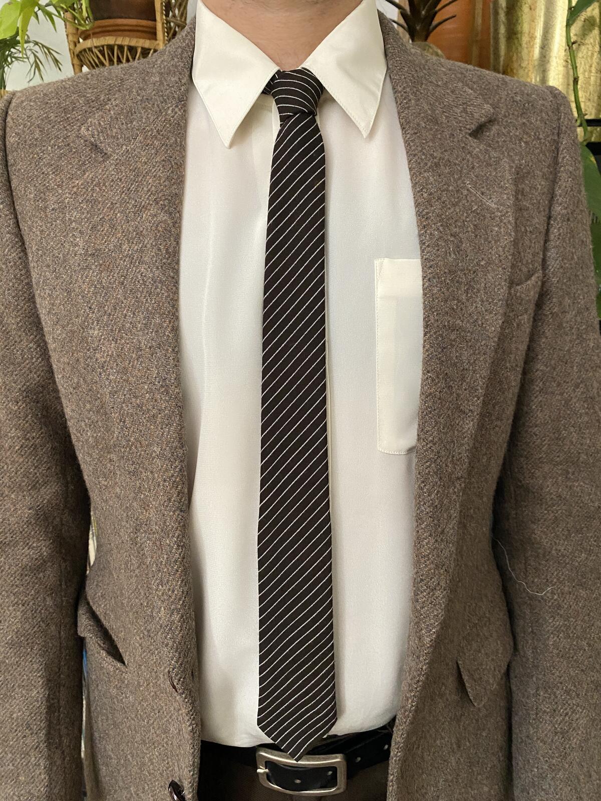 Vintage 1970s C&A Striped Skinny Tie