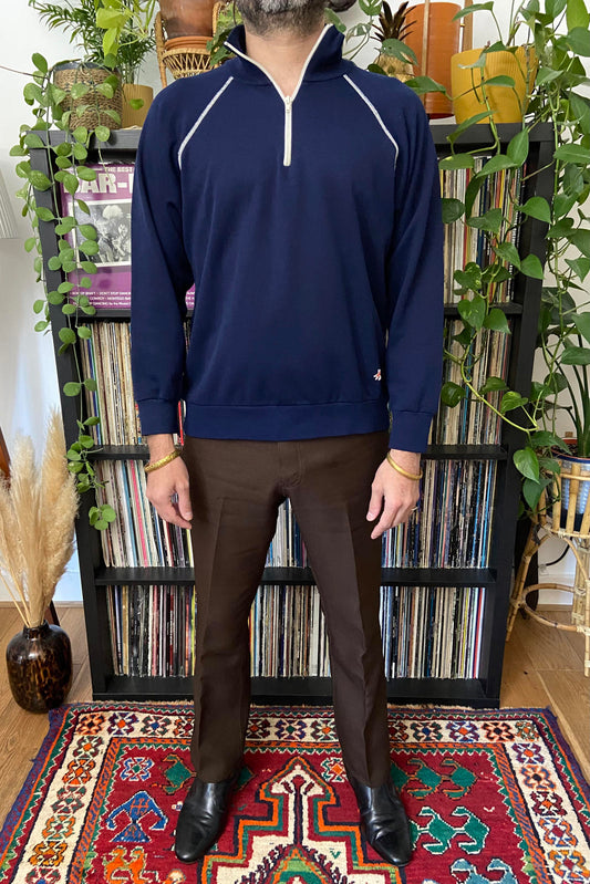 Vintage 1970s Navy Tracksuit Top