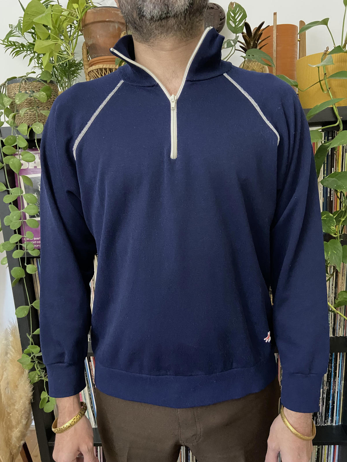 Vintage 1970s Navy Tracksuit Top