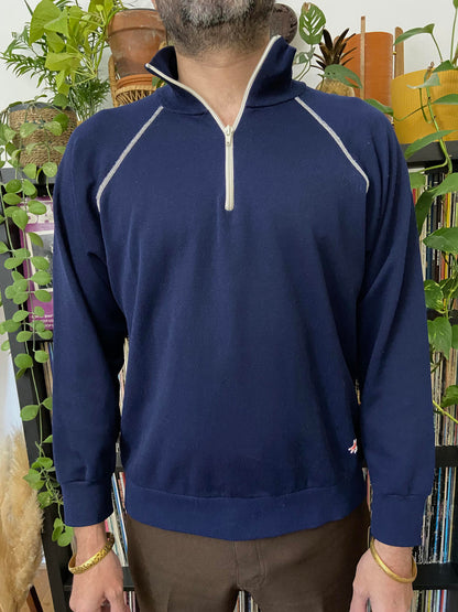Vintage 1970s Navy Tracksuit Top
