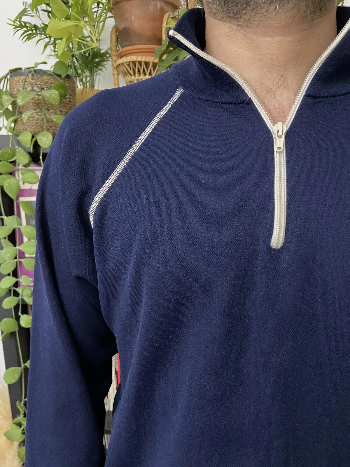 Vintage 1970s Navy Tracksuit Top