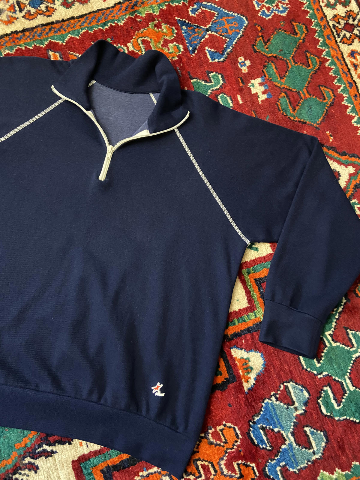 Vintage 1970s Navy Tracksuit Top