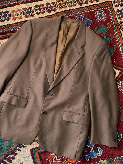 Vintage 1970s Brown New Wool Blazer Jacket