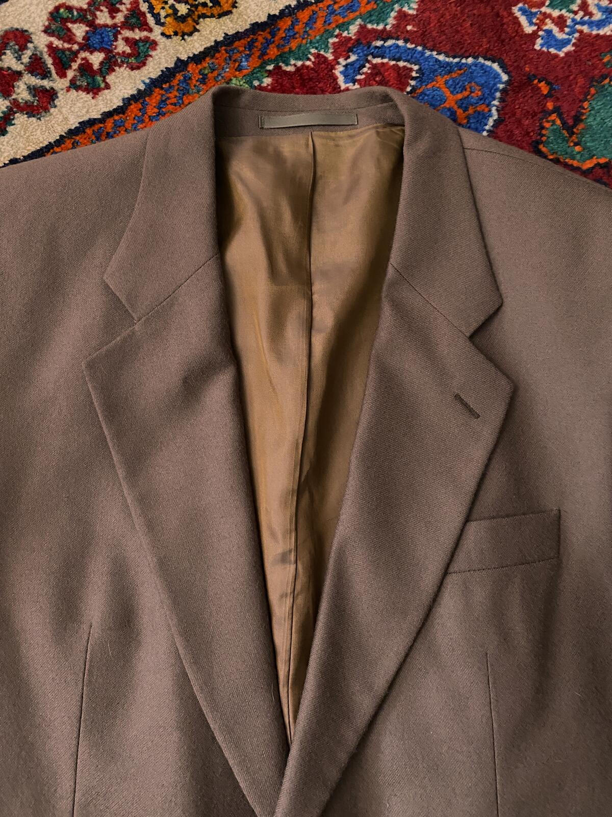 Vintage 1970s Brown New Wool Blazer Jacket