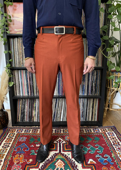 Vintage 1970s Rust Coloured Bootcut Trousers W34 / L29