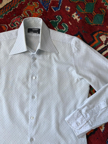 Vintage 1970s Pale Blue Dagger Collar Shirt