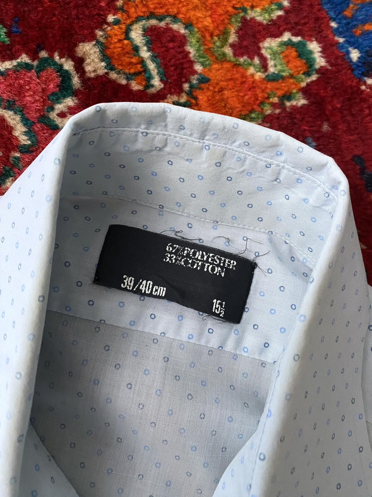 Vintage 1970s Pale Blue Dagger Collar Shirt