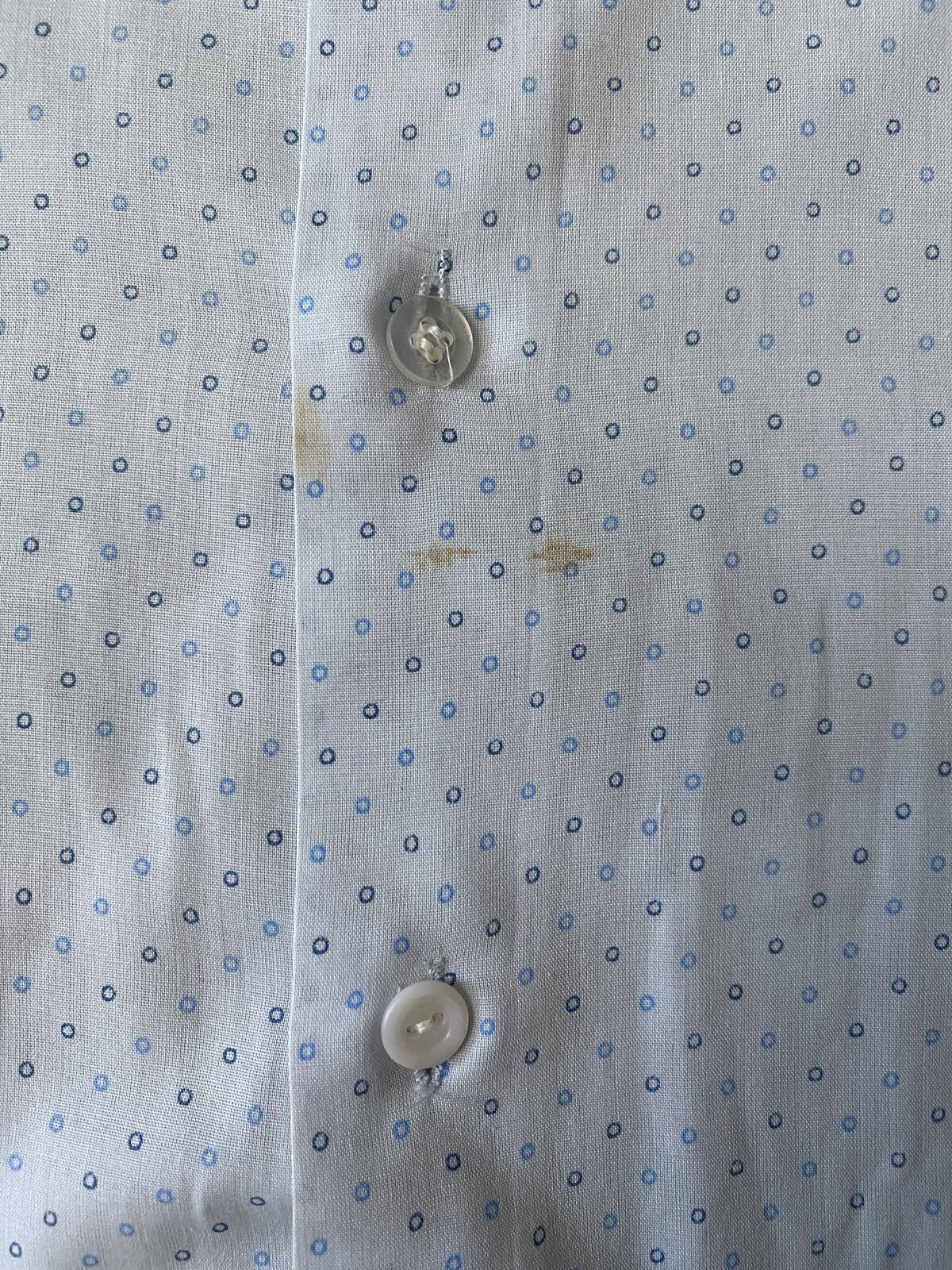 Vintage 1970s Pale Blue Dagger Collar Shirt