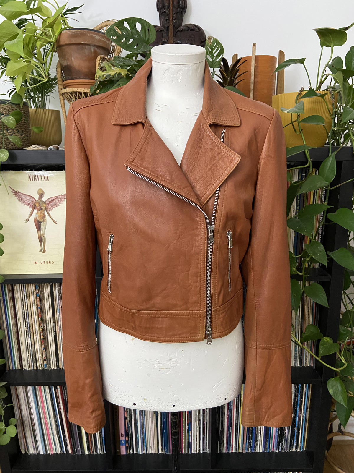 Vintage 90s Buttersoft Brown Biker Jacket