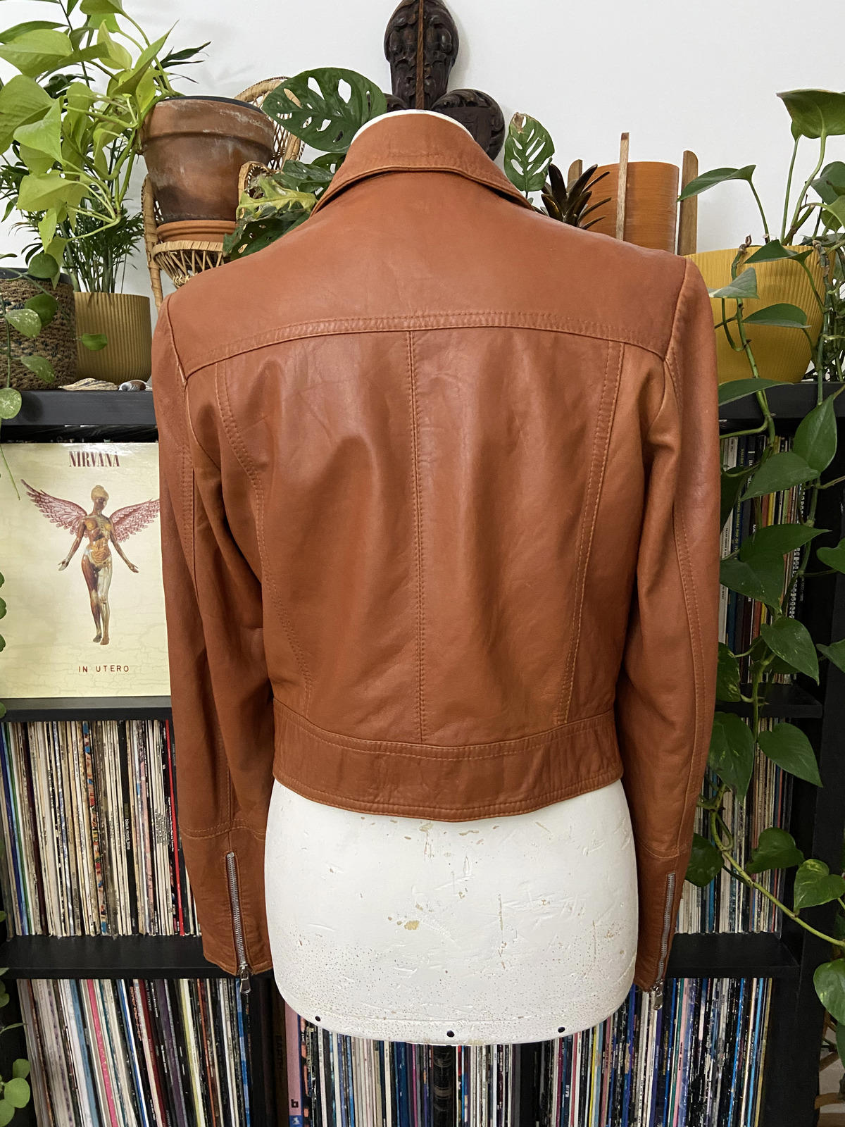 Vintage 90s Buttersoft Brown Biker Jacket