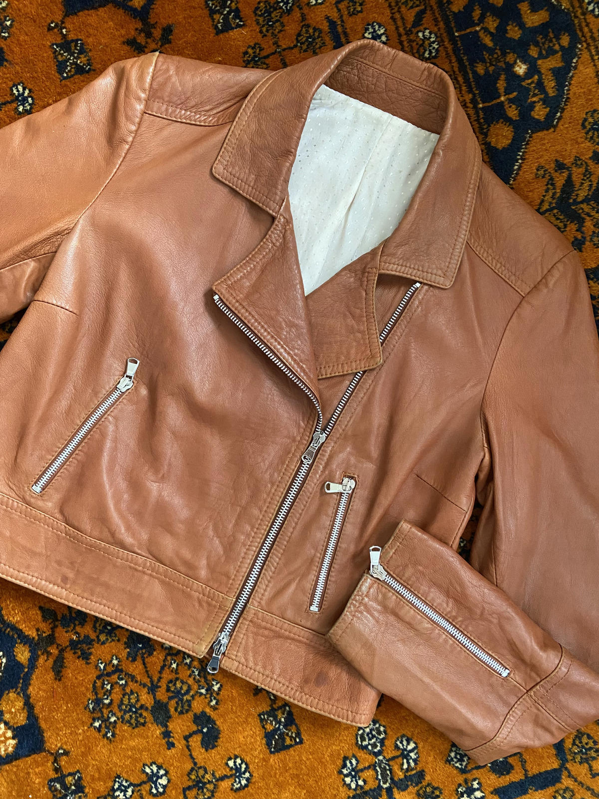 Vintage 90s Buttersoft Brown Biker Jacket