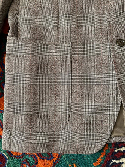 Vintage 1970s Italian Prince Of Wales Blazer Jacket