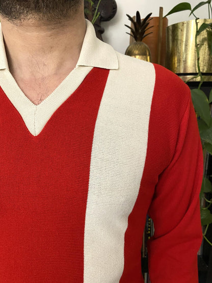 Vintage 1970s Red Collared Football Jersey