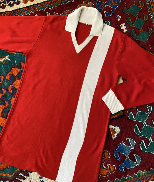 Vintage 1970s Red Collared Football Jersey