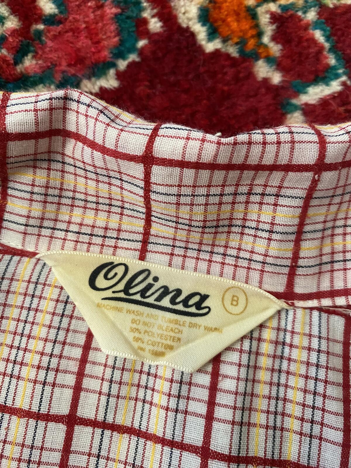 Vintage 1960s Red Pajama Shirt