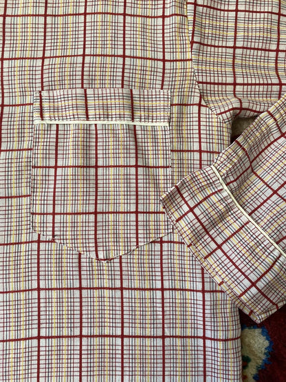 Vintage 1960s Red Pajama Shirt