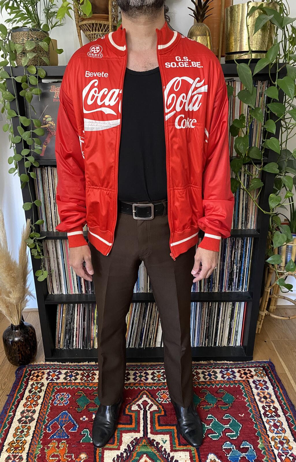 Vintage 1980s Coca-Cola Promotional Cycling Bomber Jacket